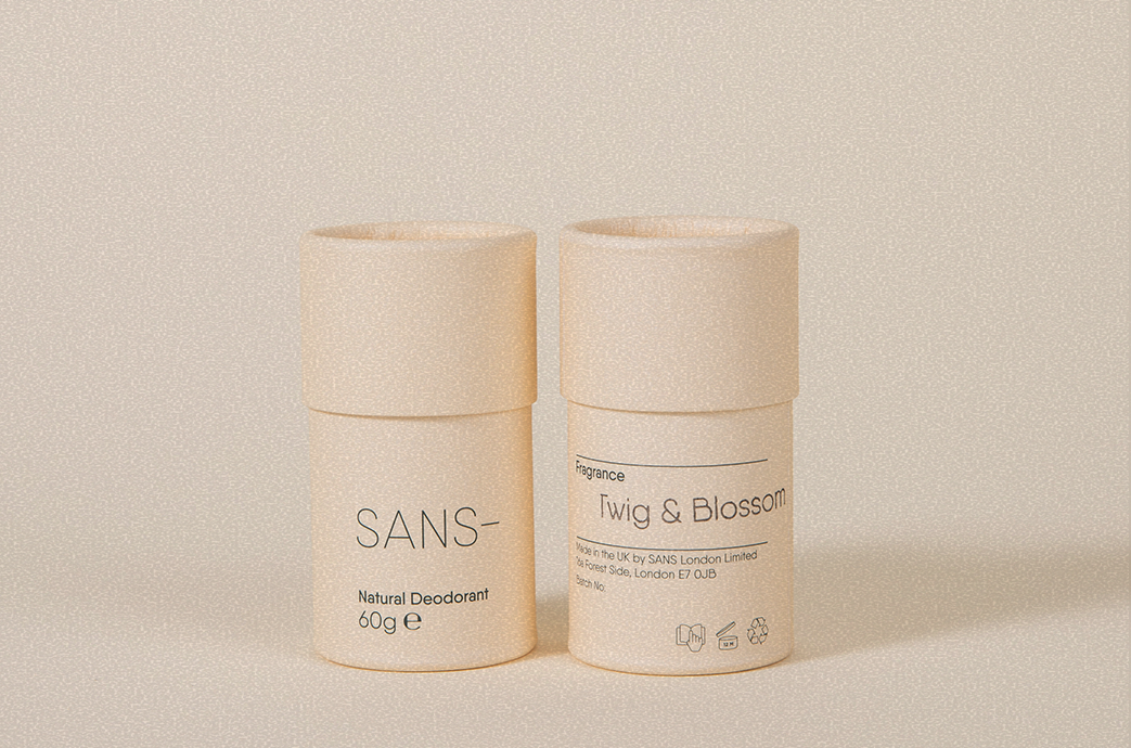 Sans London natural deodorant Double Refill Pack in Twig & Blossom